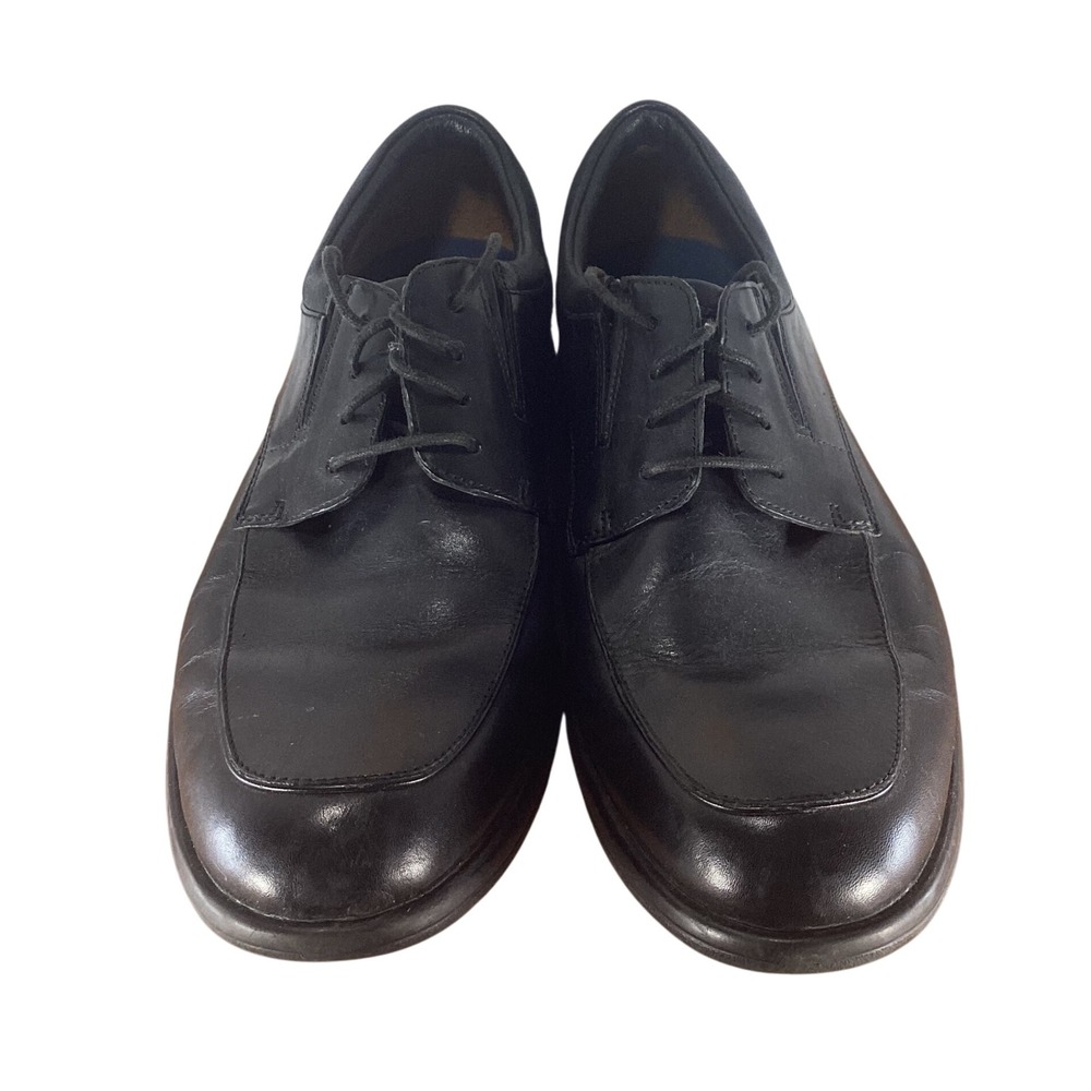 Clarks Mens Black Leather Dress Shoes Lace‎ Up Oxford Business Casual Size 9.5M